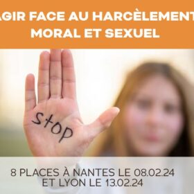 Nouvelle formation ACCES : Agir face aux harcèlements moral, sexuel et agissements sexistes